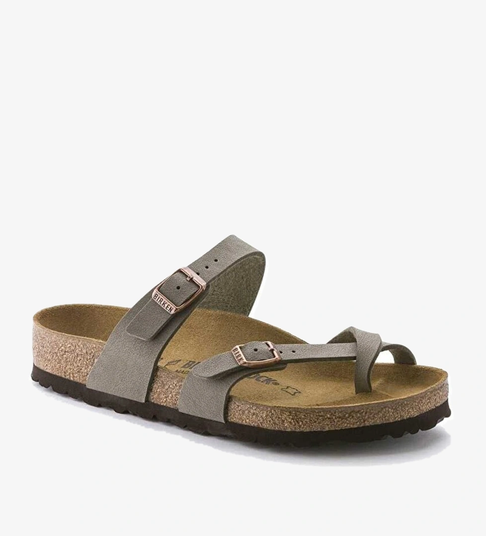 Birkenstock Mayari Bf Kadın Gri Terlik - Görsel 1