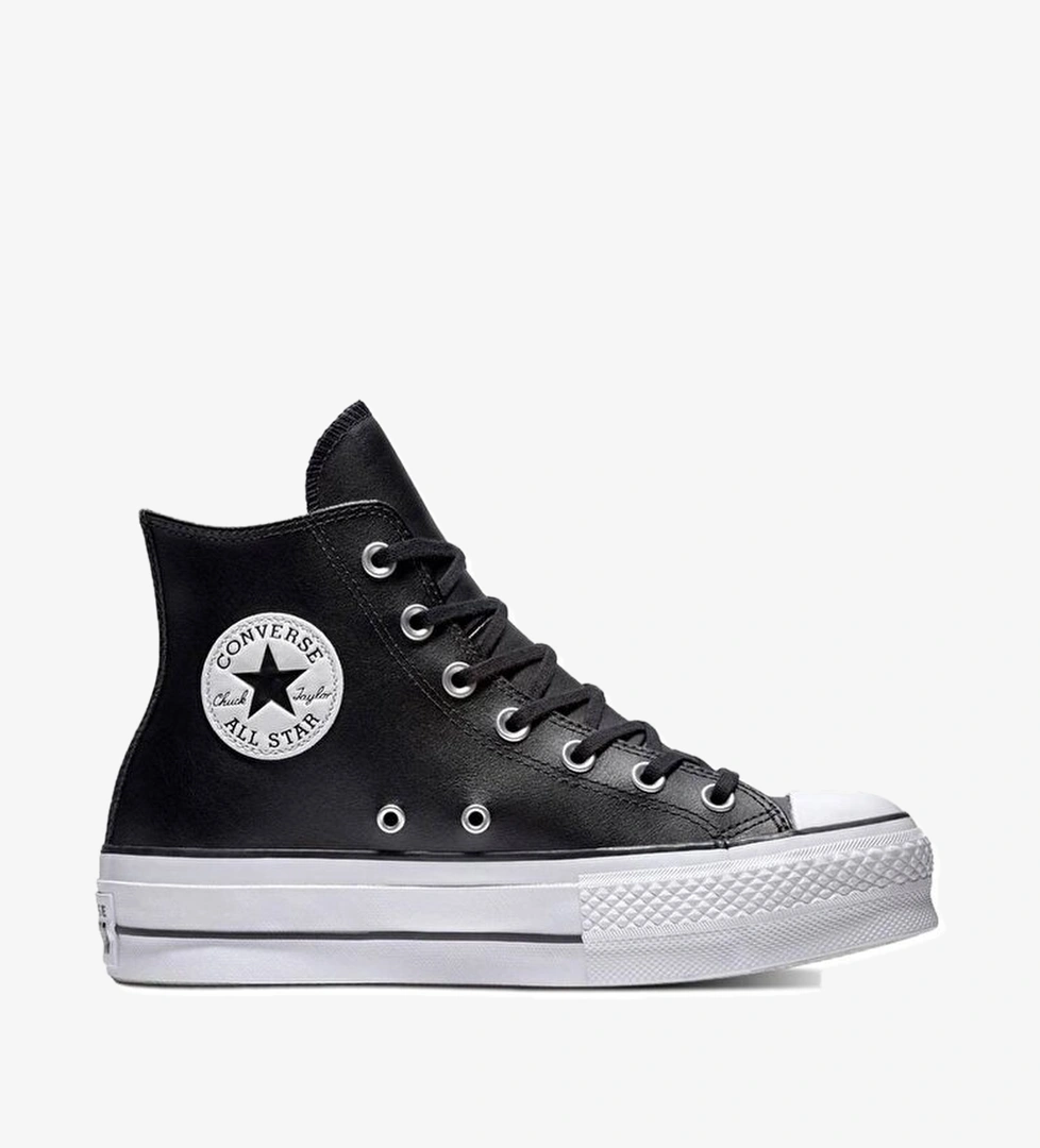 Converse Chuck Taylor All Star Platform Leath Kadın Siyah Sneaker