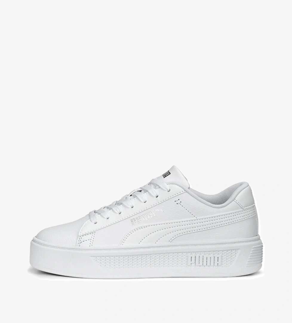 Puma Smash Platform V3 Kadın Beyaz Sneaker