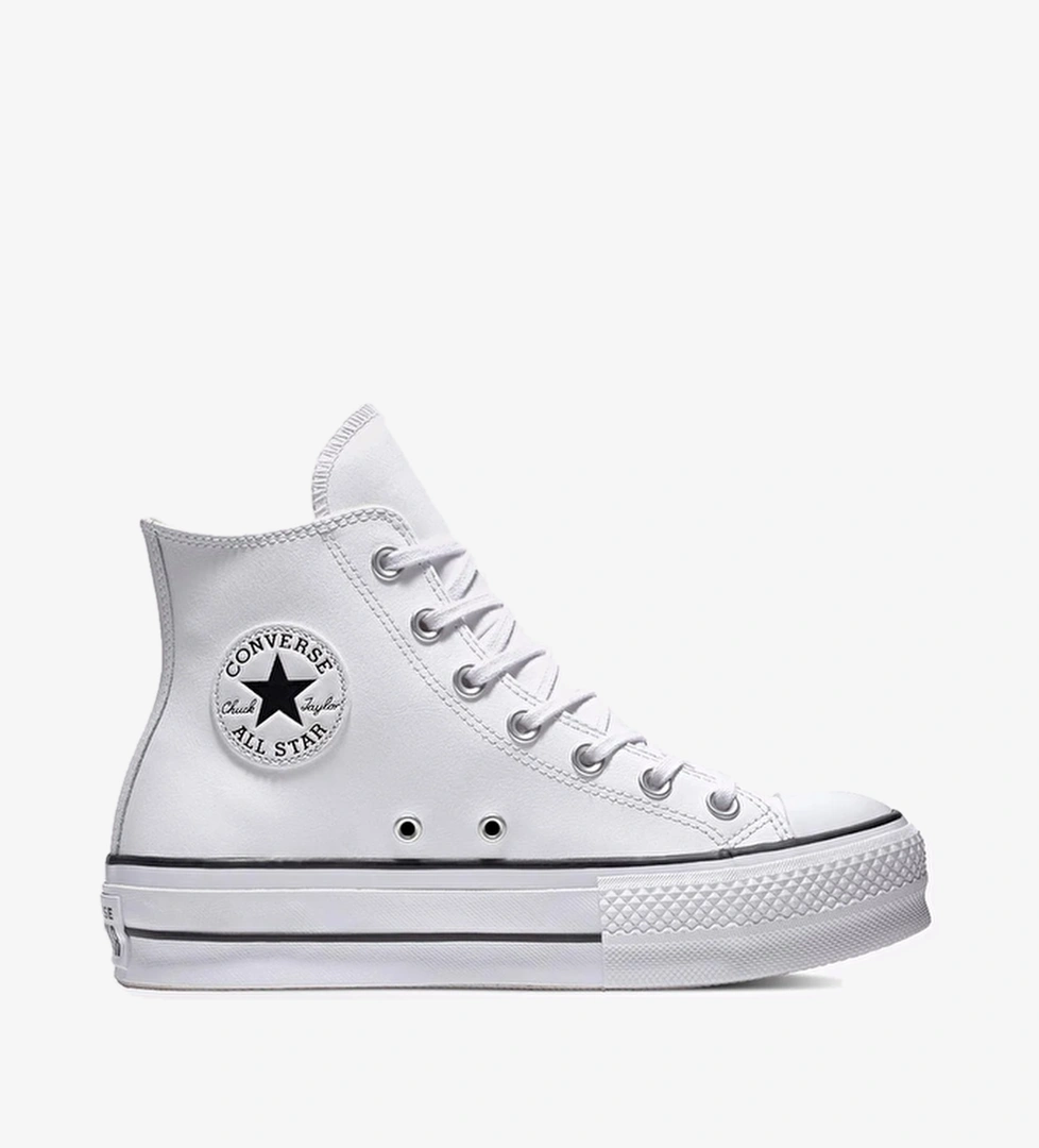 Converse Converse Chuck Taylor All Star Platform Leather Kadın Beyaz Ayakkabı Sneaker model görseli