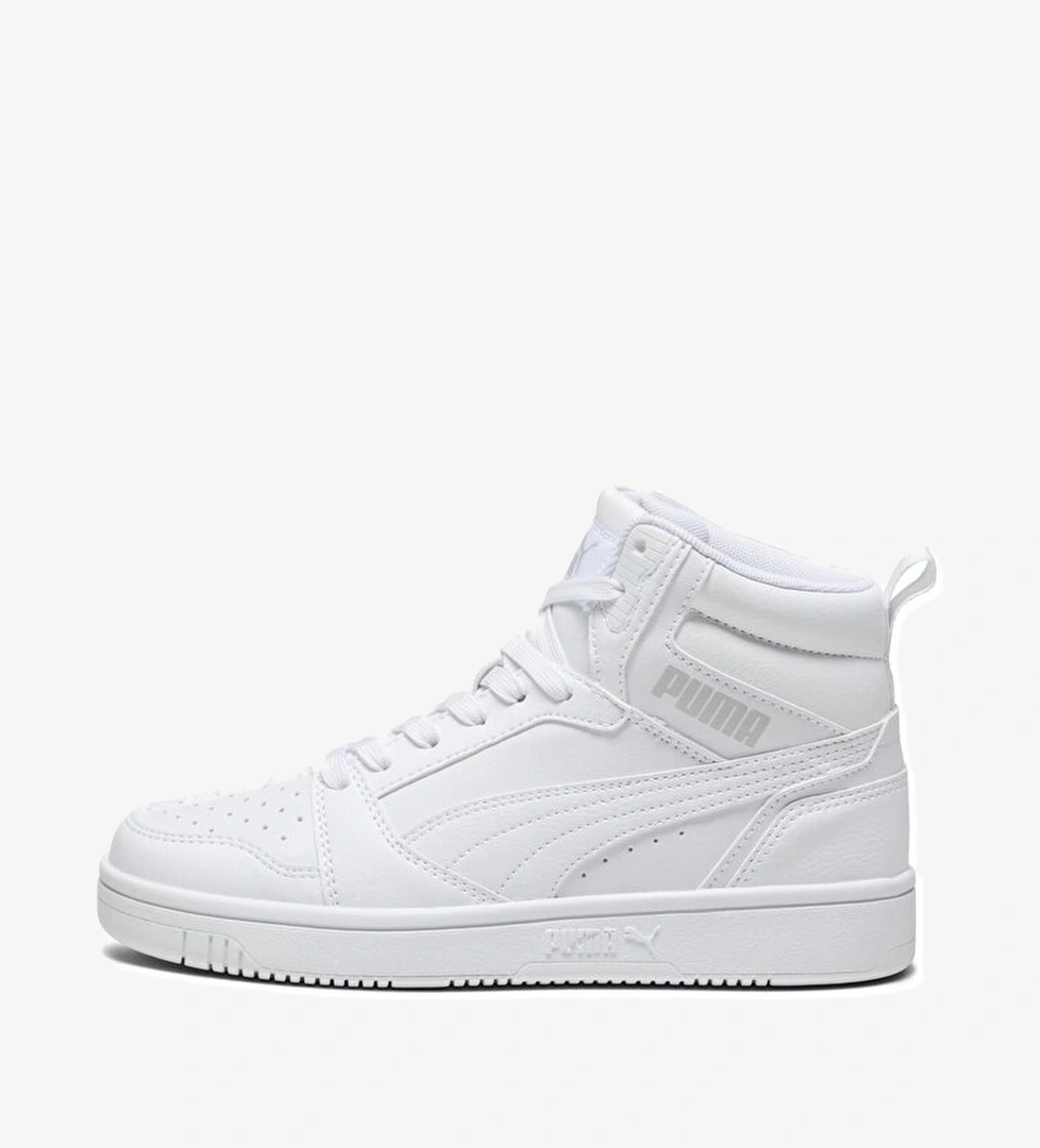 Puma Rebound V6 Mid Jr Kadın Beyaz Sneaker - Görsel 1