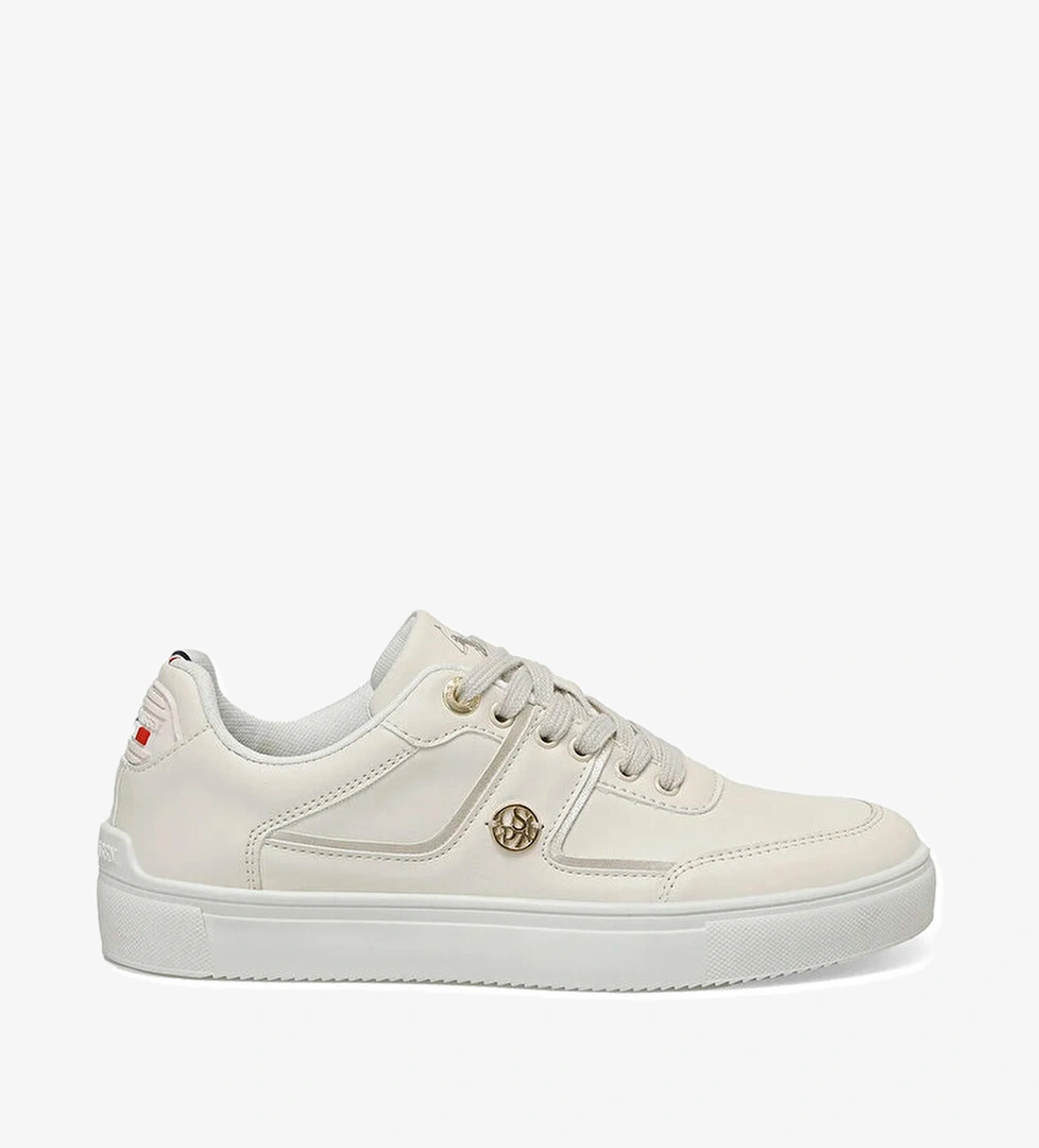 U.S. Polo Assn. Peko Kadın Bej Sneaker - Görsel 1