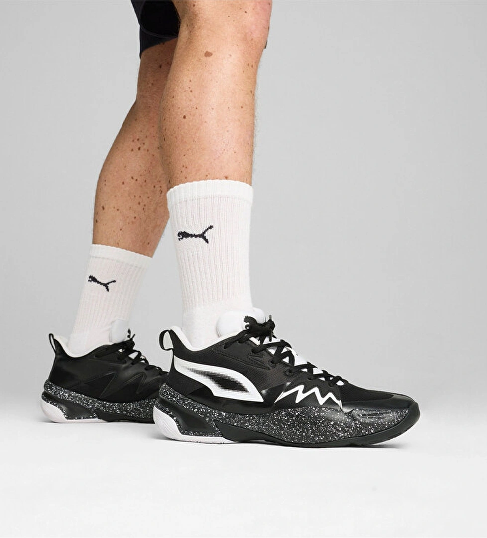 Puma Genetics Speckle Erkek Siyah Basketbol Ayakkabısı - Görsel 1