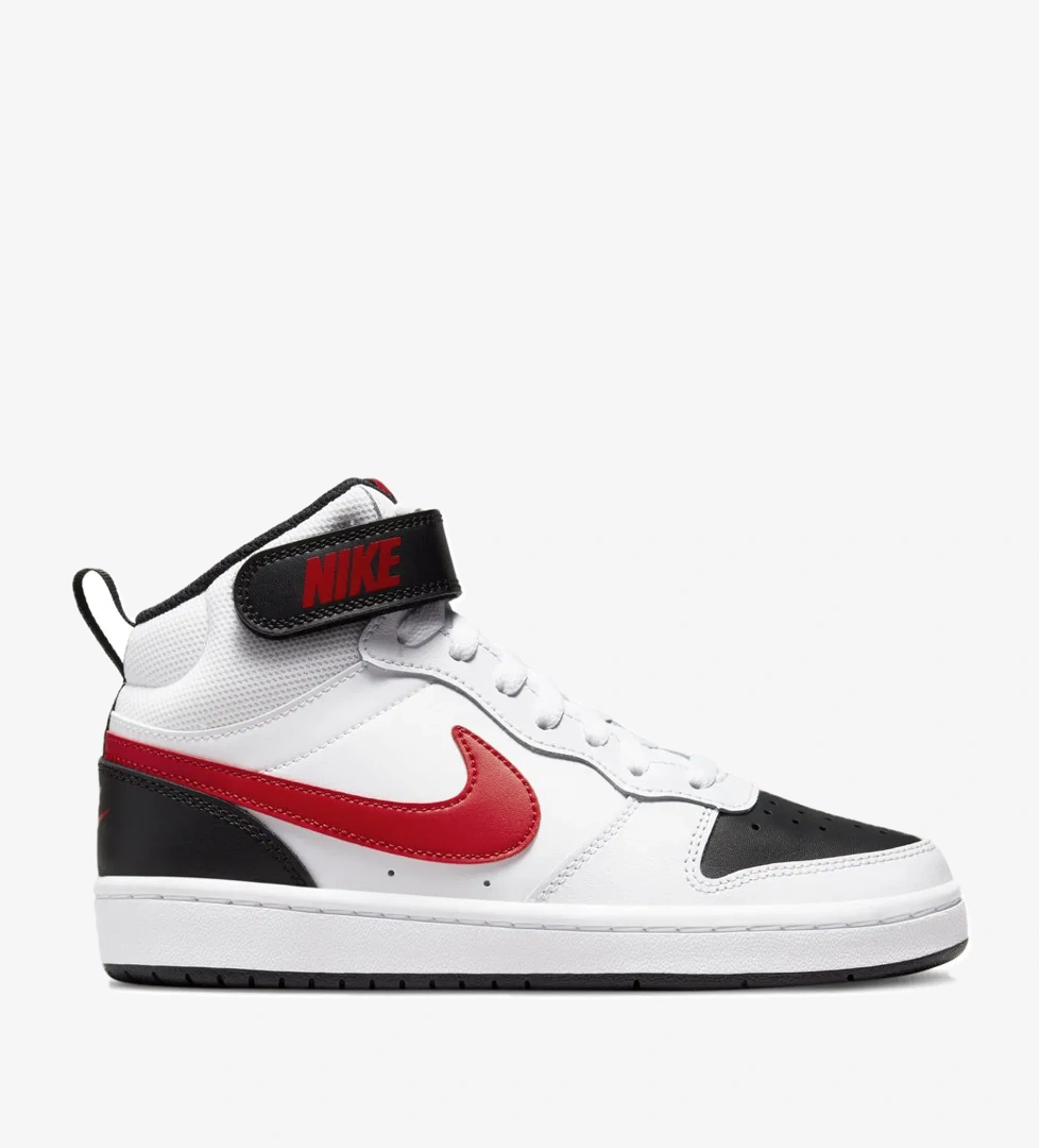 Nike Nike Günlük Court Borough Unisex Mid Beyaz 2 Sneaker (gs) Ayakkabı Cd7782-110 model görseli