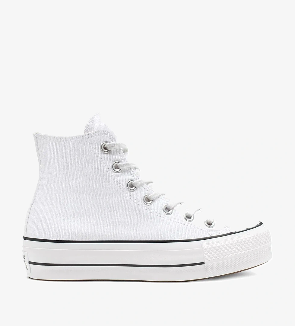 Chuck Taylor All Star Platform Canvas Kadın Beyaz Günlük Stil Ayakkabı 560846C - Görsel 1