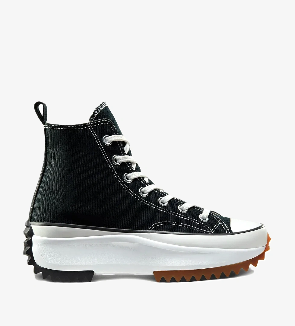 Run Star Hike Canvas Platform Kadın Siyah Sneaker Ayakkabı 166800C