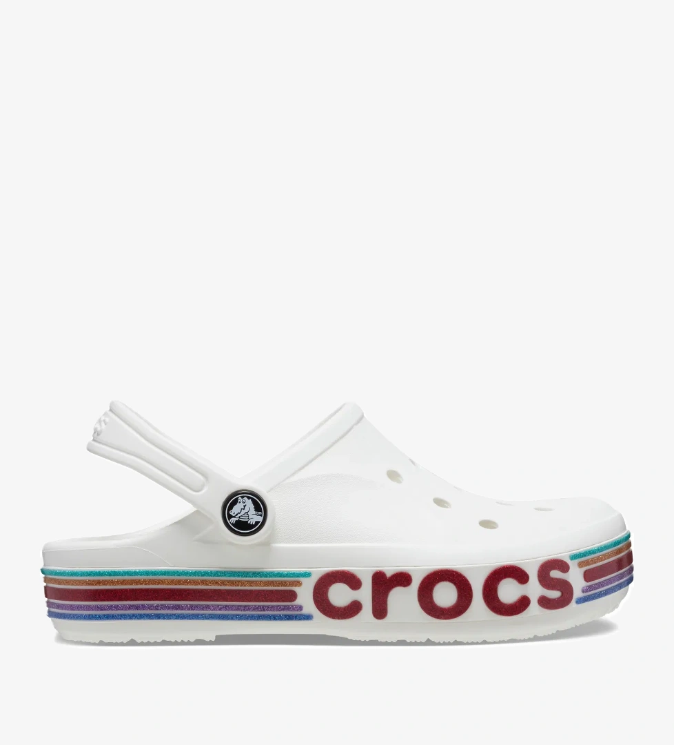 Crocs Crocs Bayaband Rainbow Glitter Clg Çocuk K Beyaz Günlük Stil Terlik 209730_100 model görseli