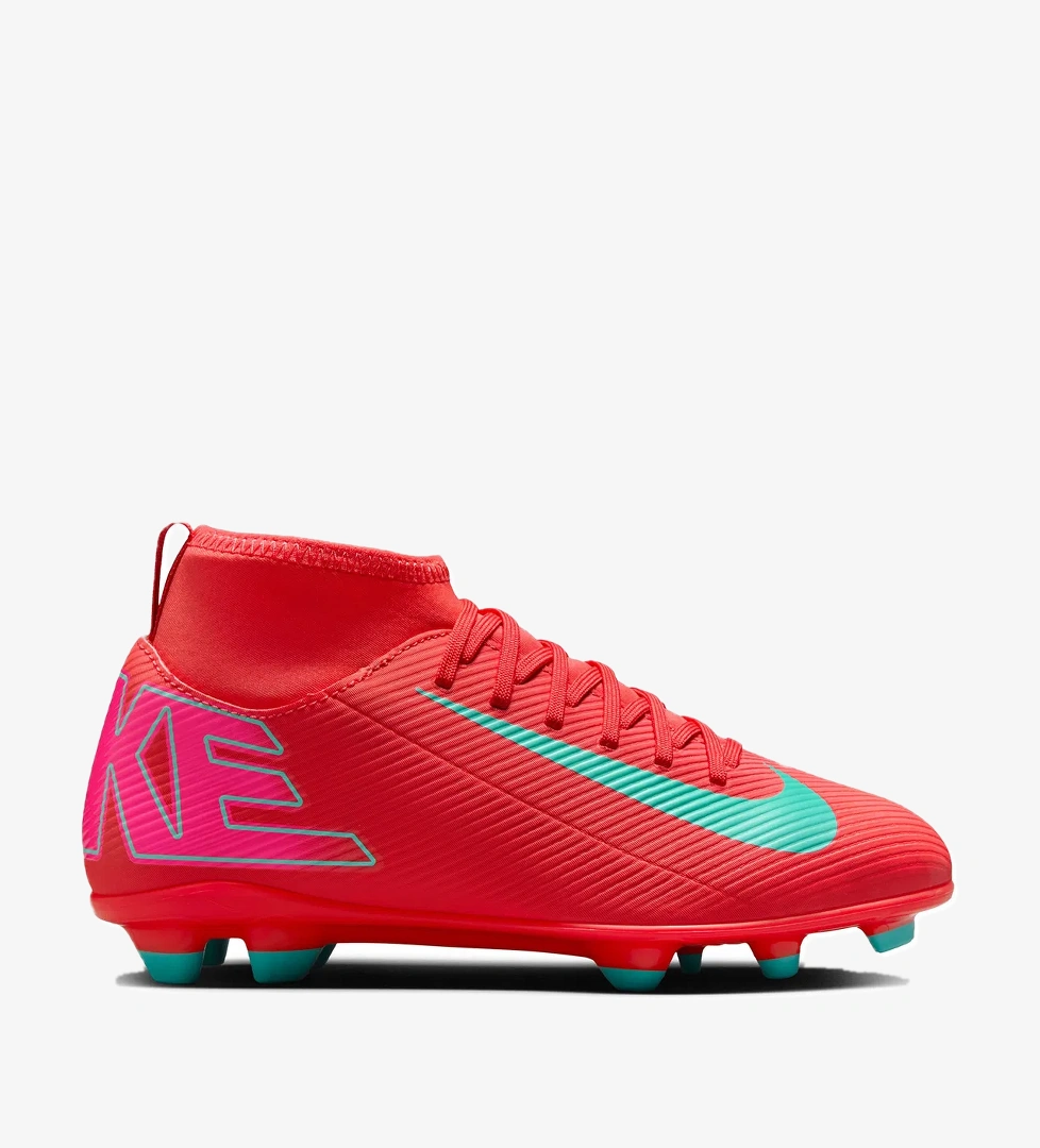 Mercurial Jr Superfly 10 Club Fg/Mg Çocuk Kırmızı Futbol Krampon FQ8318-800