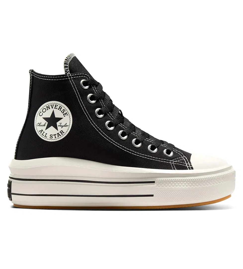 Converse Converse Chuck Taylor All Star Move Kadın Siyah Sneaker Ayakkabı A12585C Sportive'de! Siyah - 1. görsel
