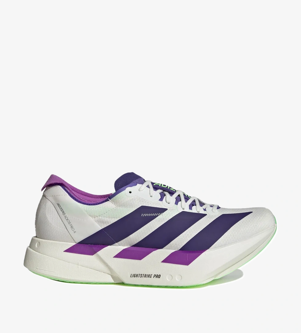 Adidas Adizero Adios Pro 4 Erkek Beyaz Koşu Ayakkabısı JR1656 model görseli