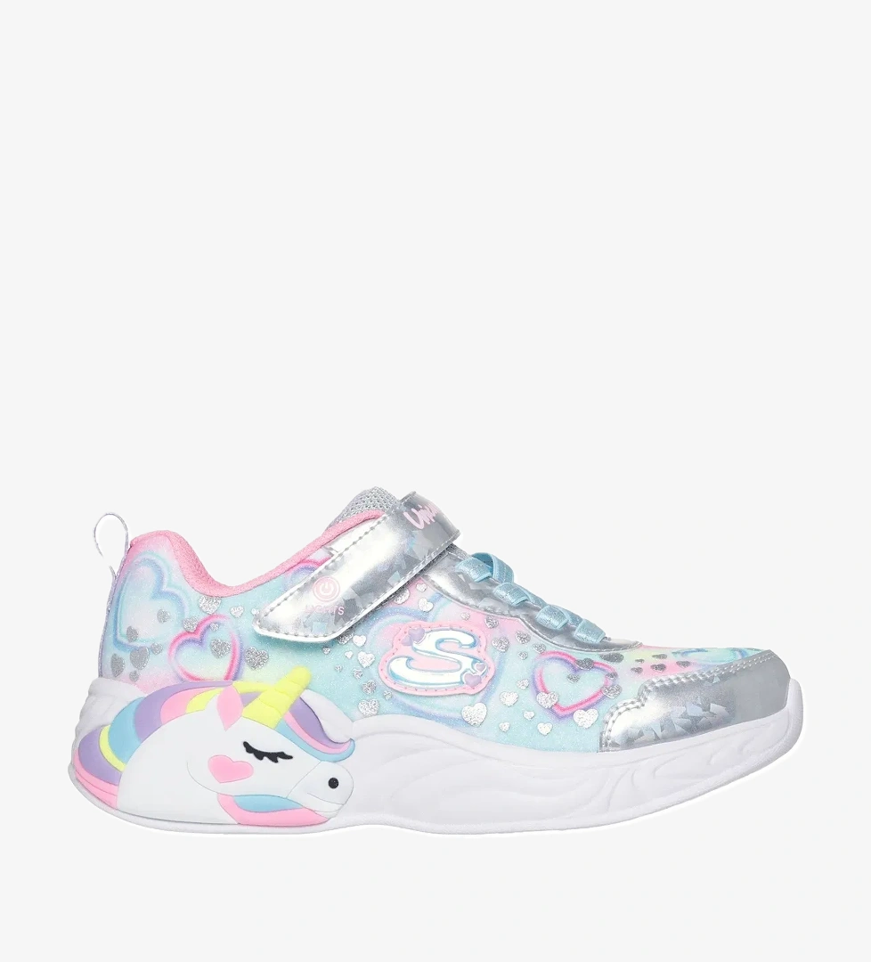 Skechers Unicorn Dreams Heart Sparkles Çocuk Gri Sneaker Ayakkabı 303063L SMLT model görseli