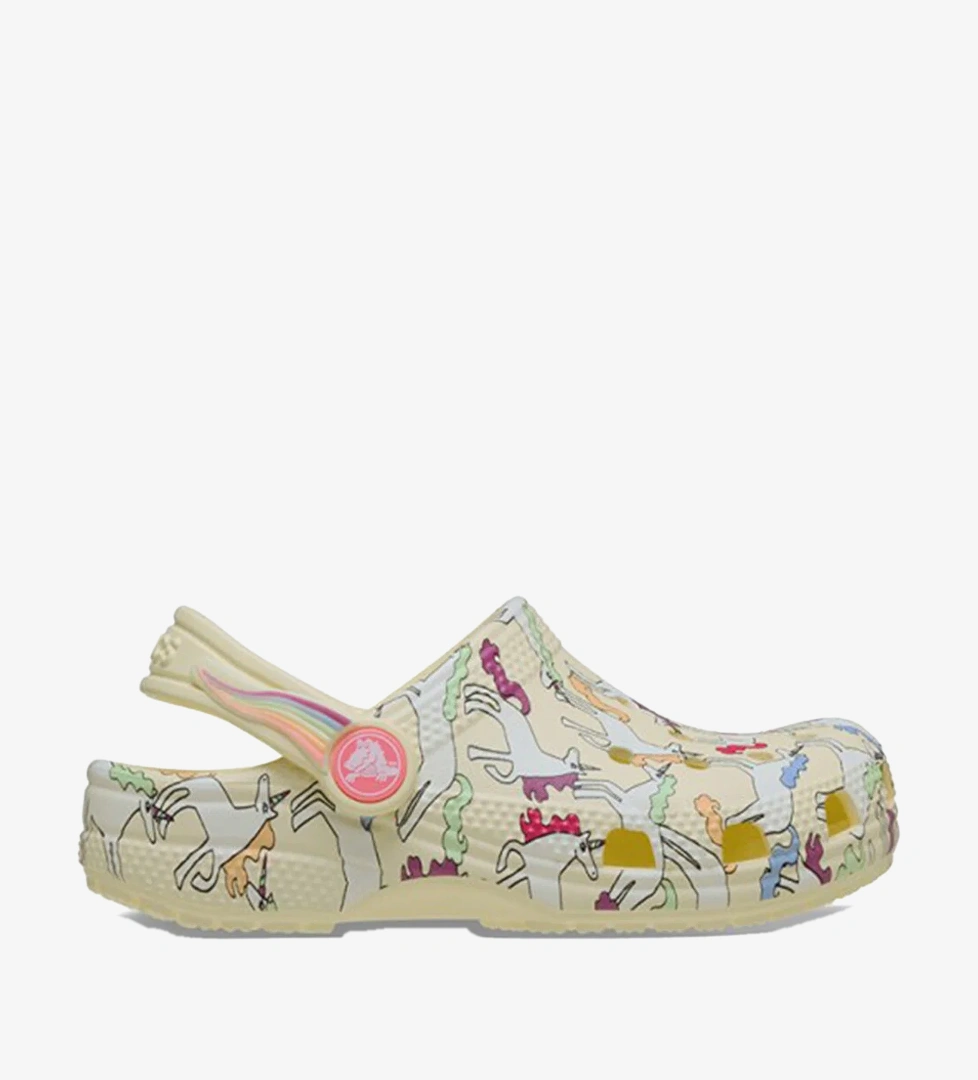 Classic Unicorn Graphic Clog Çocuk Bej Günlük Stil Terlik 212515_7CJ