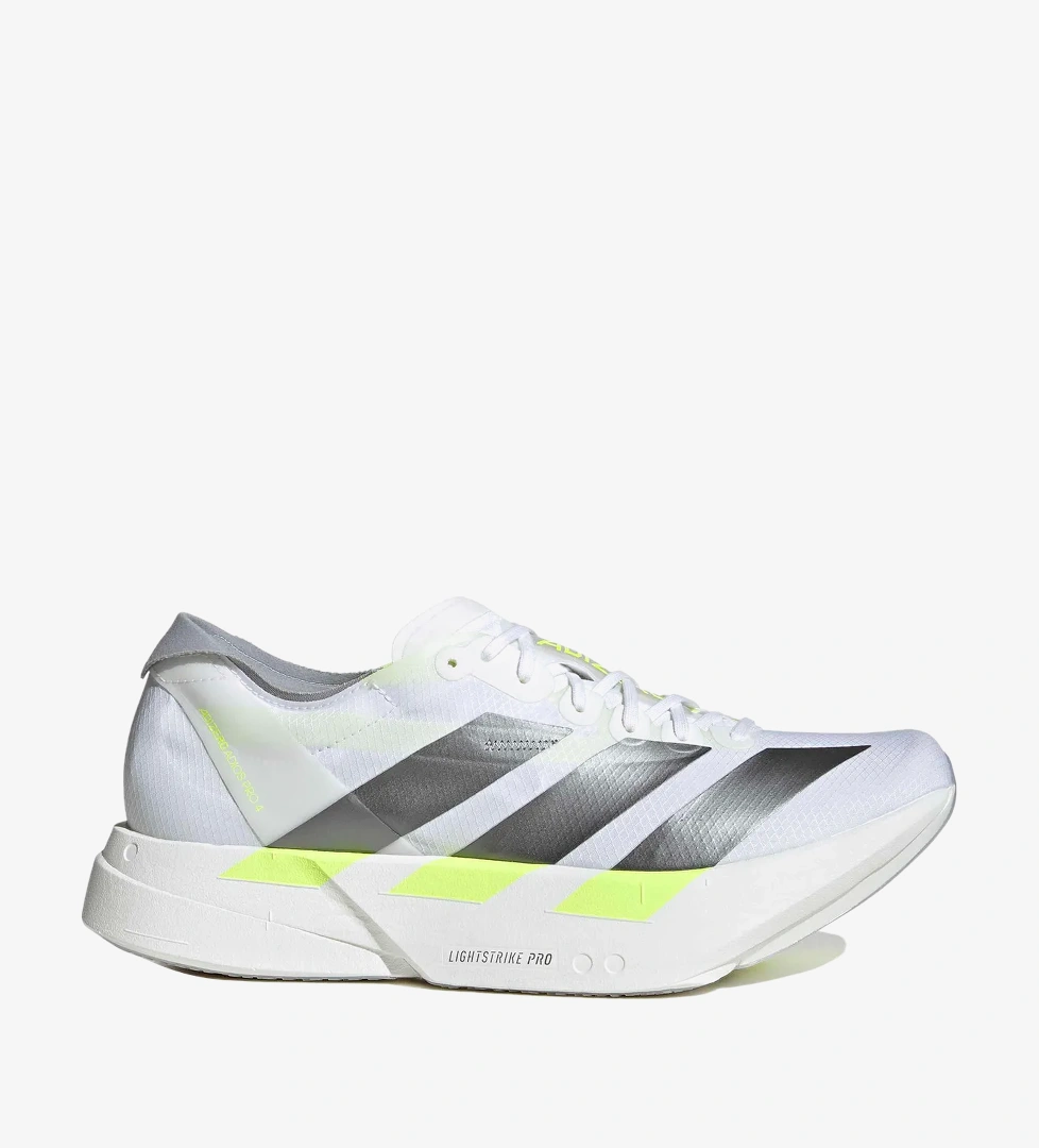 Adizero Adios Pro 4 Erkek Beyaz Koşu Ayakkabısı KJ7036