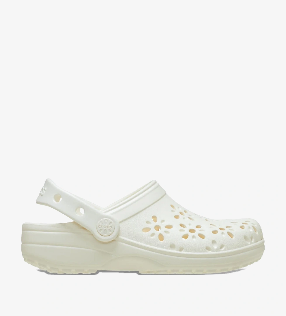 Classic Floral Cut Out Clog Kadın Sandalet