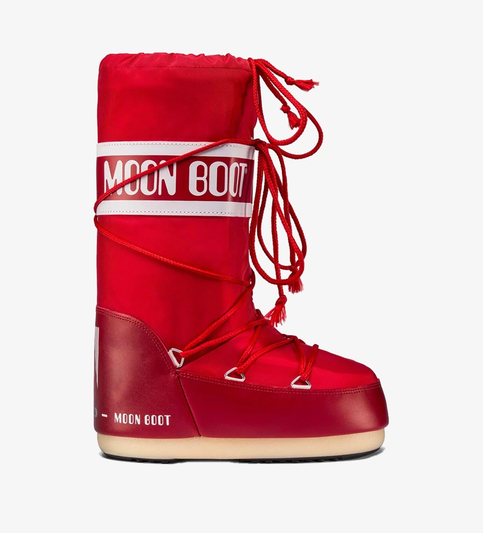 Moon Boot Icon Nylon Kız Çocuk Kar Botu Kırmızı