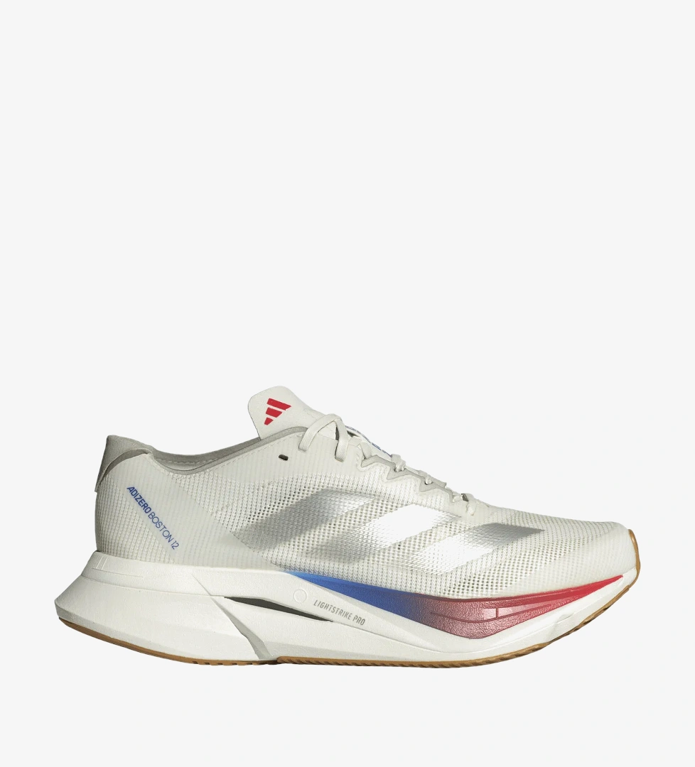 Adidas Adizero Boston 12 Kadın Beyaz Yol Koşusu Ayakkabısı