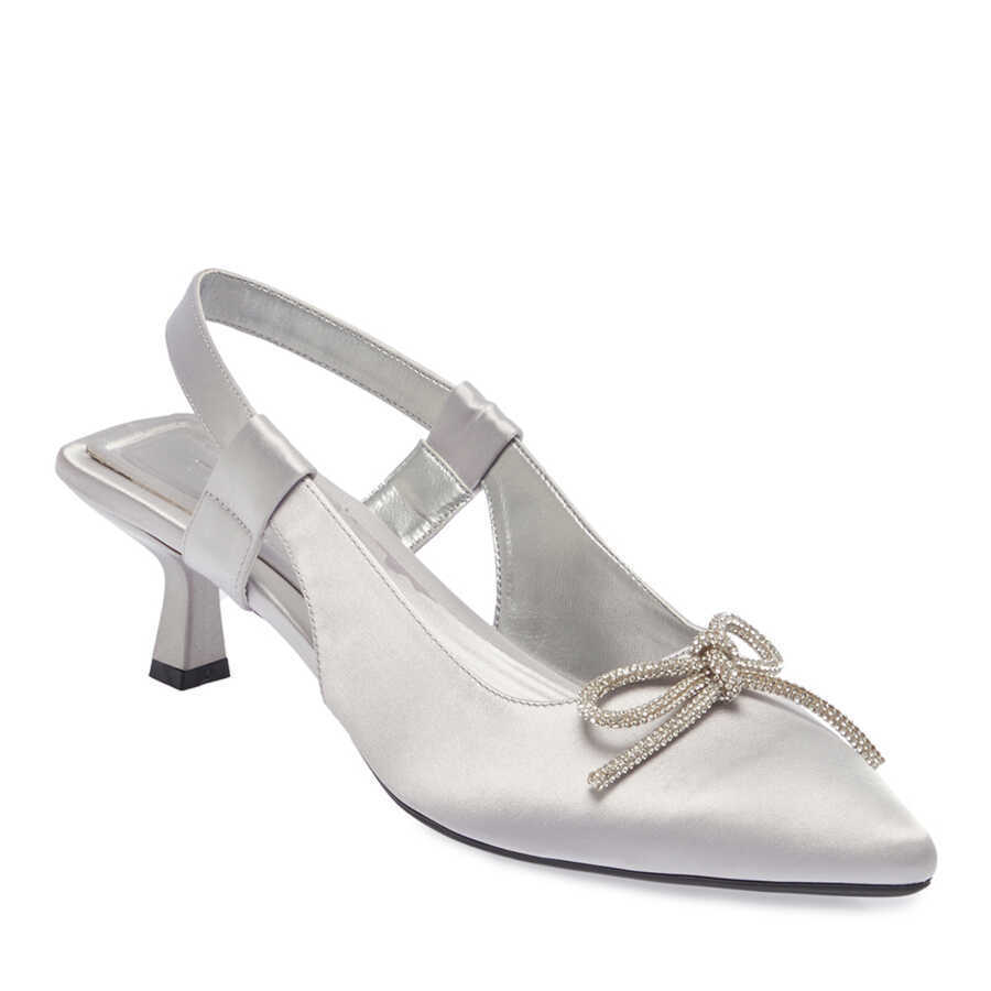 Tergan Gri Tergan Tekstil Stiletto Kadın K24I1AY67330-A14