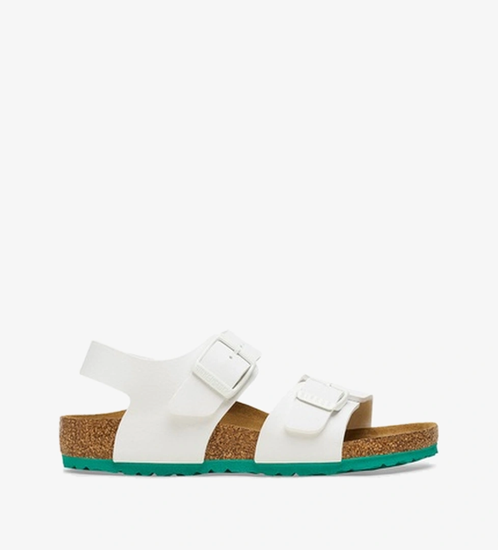 Birkenstock New York Bf Desert Soil Çocuk Beyaz Sandalet
