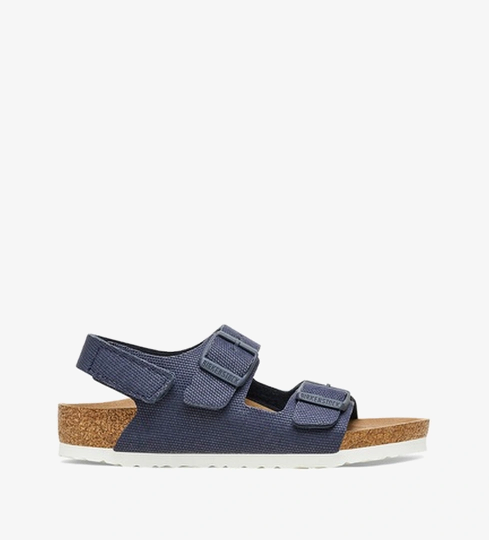 Birkenstock Milano Tex Canvas Vegan Bebek Lacivert Sandalet