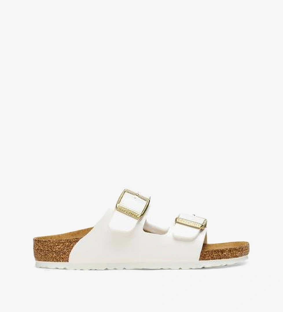 Birkenstock Arizona Bf Patent Çocuk Beyaz Terlik - Görsel 1