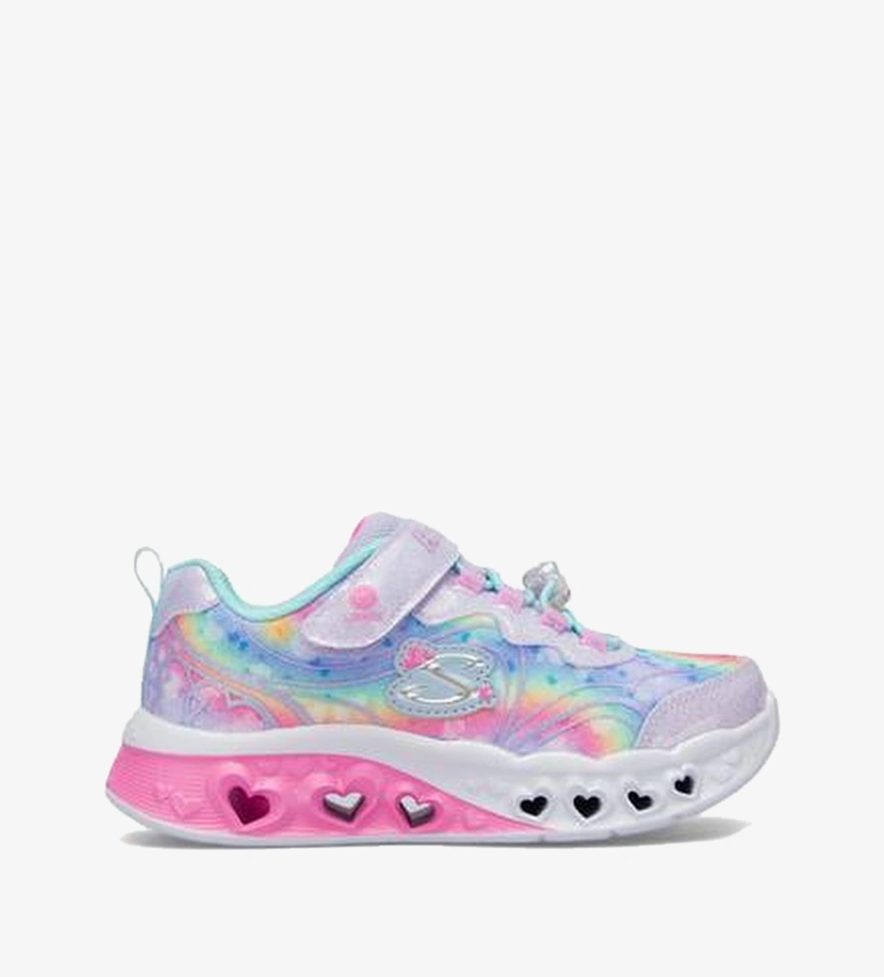 Skechers Flutter Heart Lights Çocuk LAVANTA/AÇIK MAVİ Spor Ayakkabı