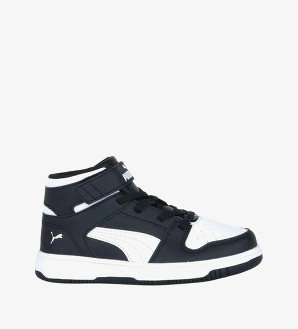 Puma Rebound Layup Çocuk Siyah/Beyaz Spor Ayakkabı