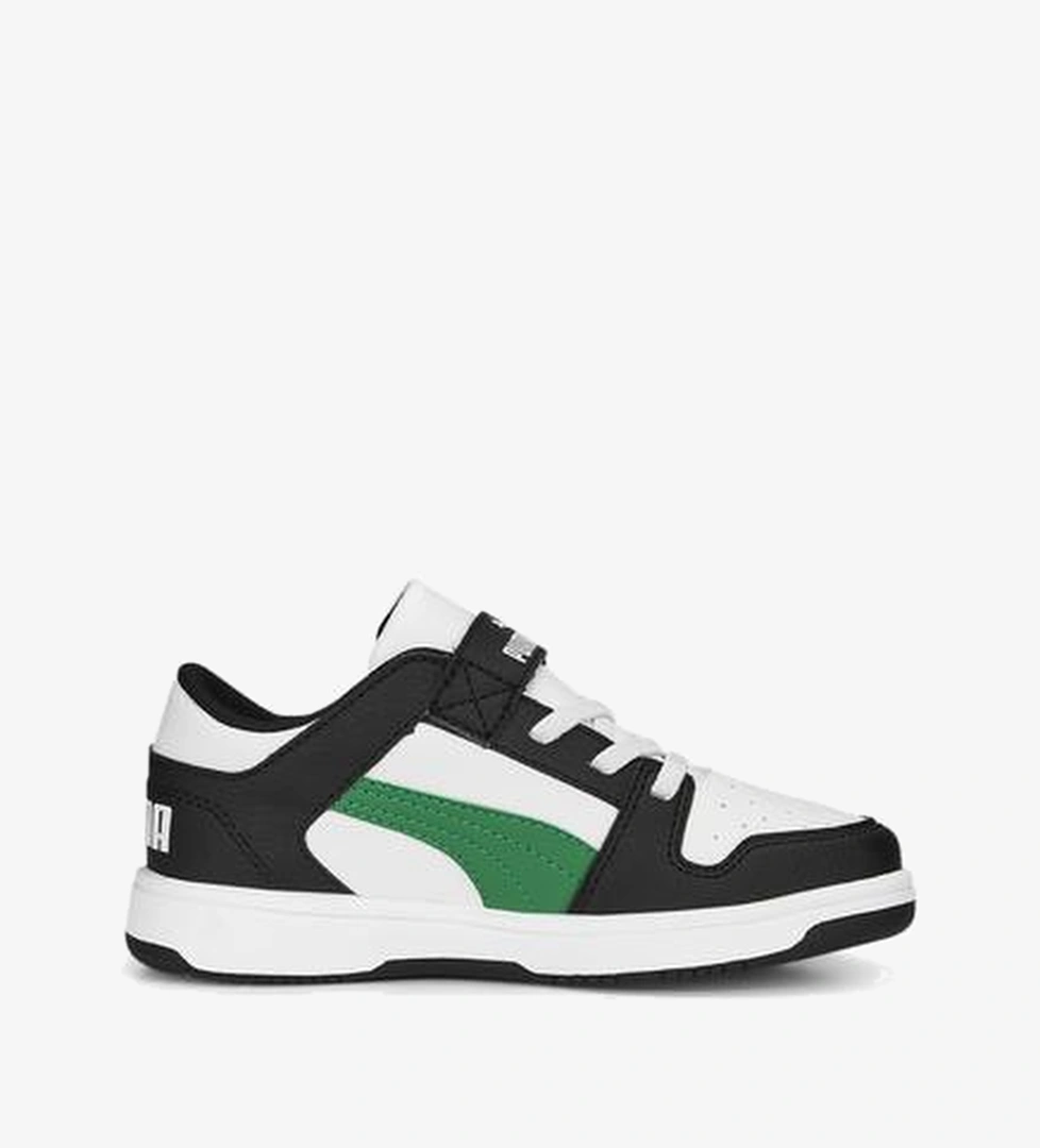 Puma Pm Rebound Layup Lo Sl Çocuk Siyah/Yeşil Spor Ayakkabı