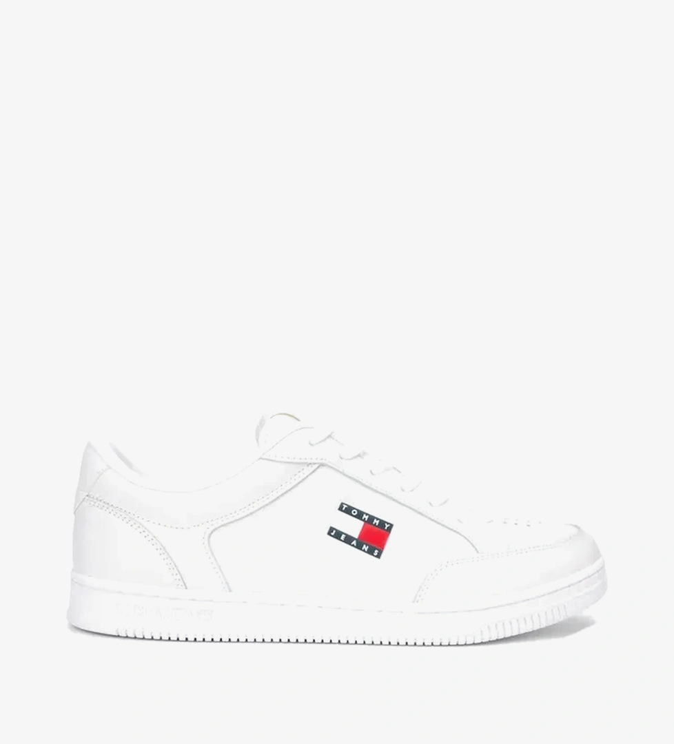 Tommy Hilfiger Jeans Cupsole Long Lace Leather Erkek Beyaz Spor Ayakkabı & Sneaker