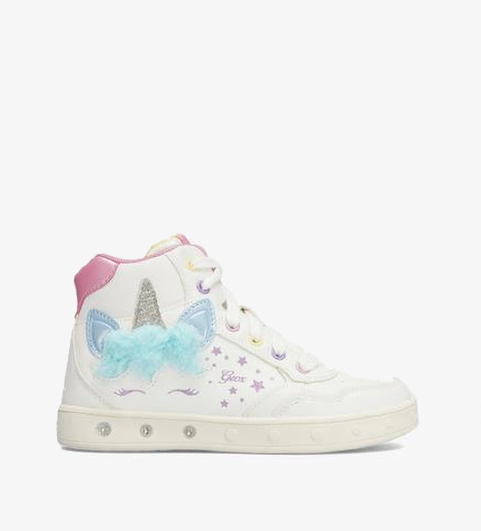 Geox J Skylin G. C Çocuk Beyaz Spor Ayakkabı