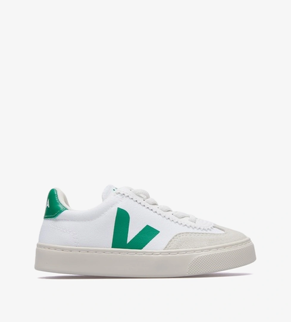 Veja Volley Elastic Laces Canvas Çocuk Beyaz Sneaker - Görsel 1