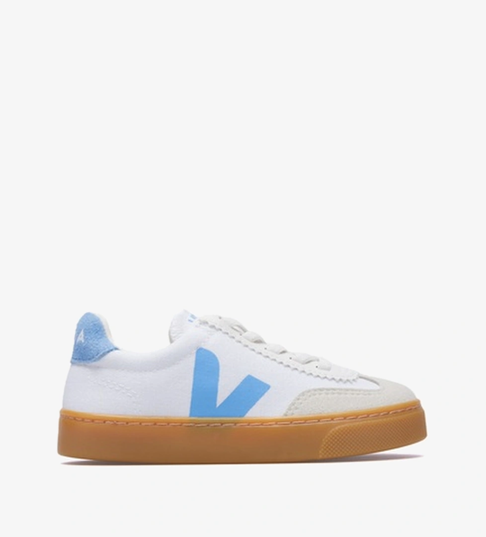 Veja Veja Volley Elastic Laces Canvas Çocuk Beyaz/Mavi Sneaker model görseli