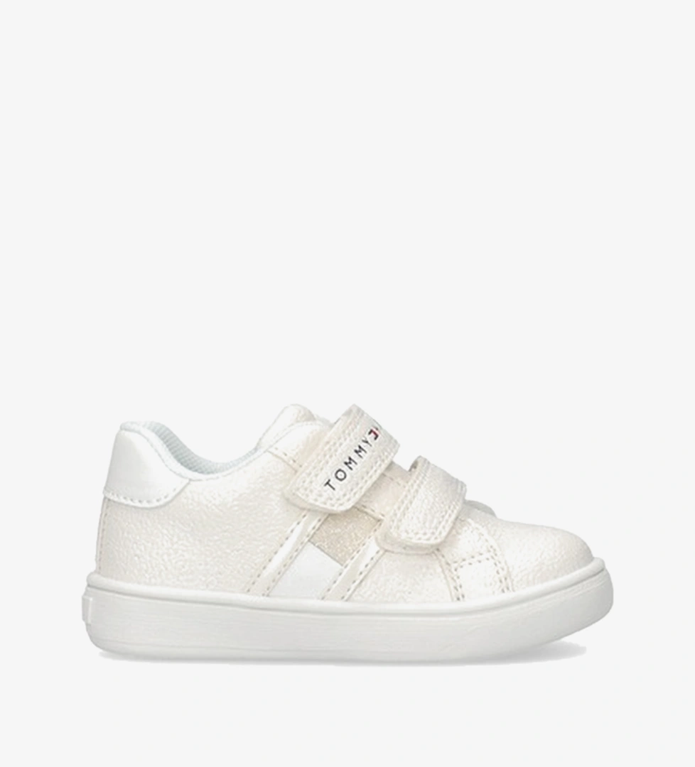 Tommy Hilfiger Flag Velcro Bebek Bej Spor Ayakkabı