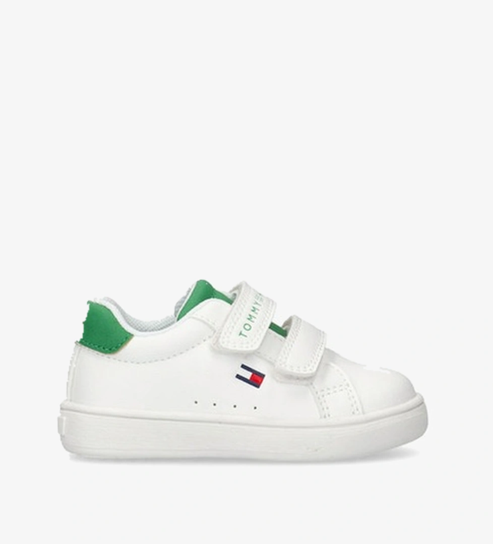 Tommy Hilfiger Flag Velcro Bebek Beyaz/Yeşil Spor Ayakkabı