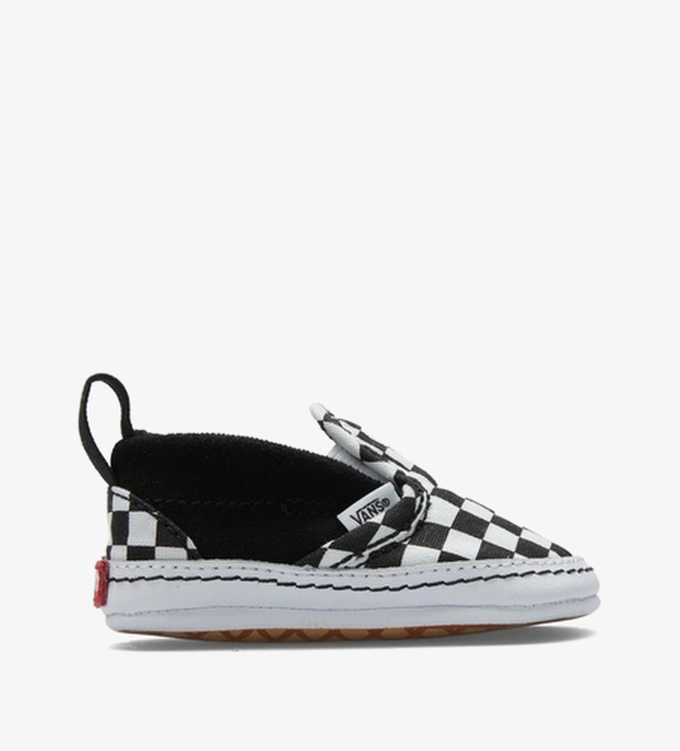 Vans Slip On V-Crib Checkered Bebek Beyaz Spor Ayakkabı - Görsel 1