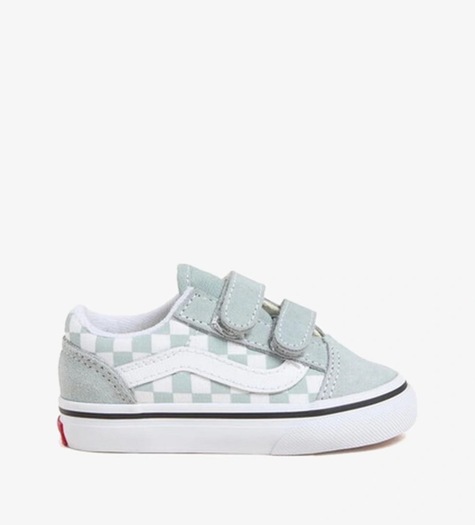 Vans Yeşil Vans Old Skool V Checkerboard Bebek Sneaker