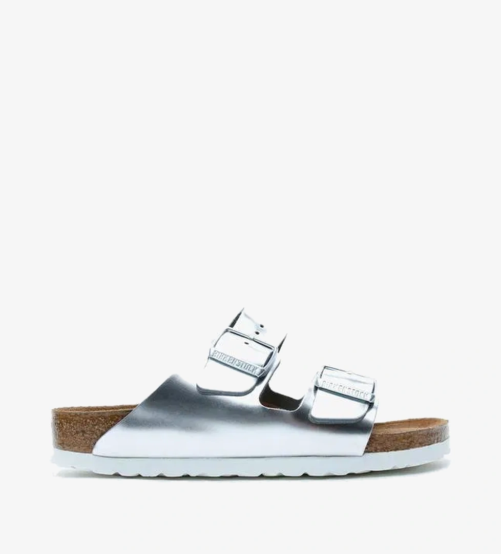 Birkenstock Arizona Kadın Metalik Gri Terlik - Görsel 1