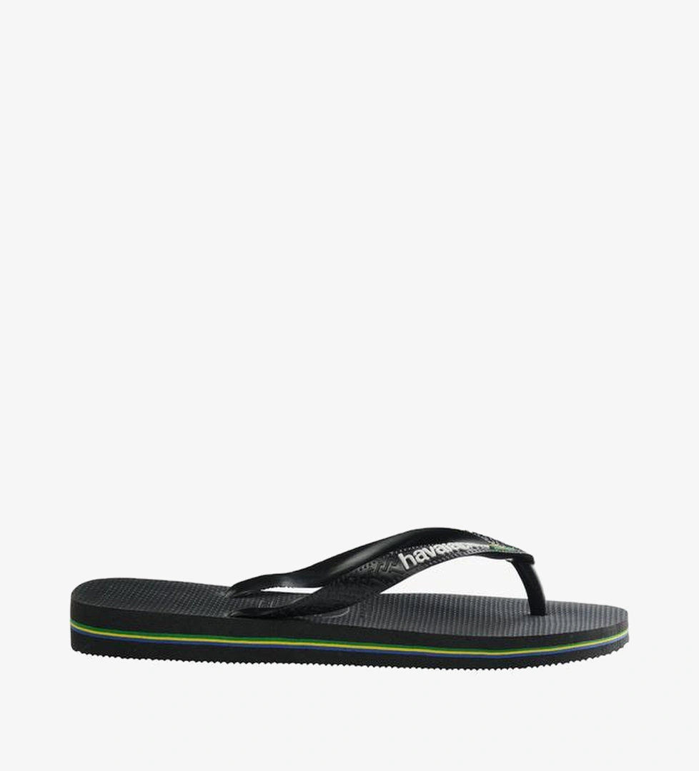 Havaianas Brasil Logo Erkek Siyah Terlik - Görsel 1