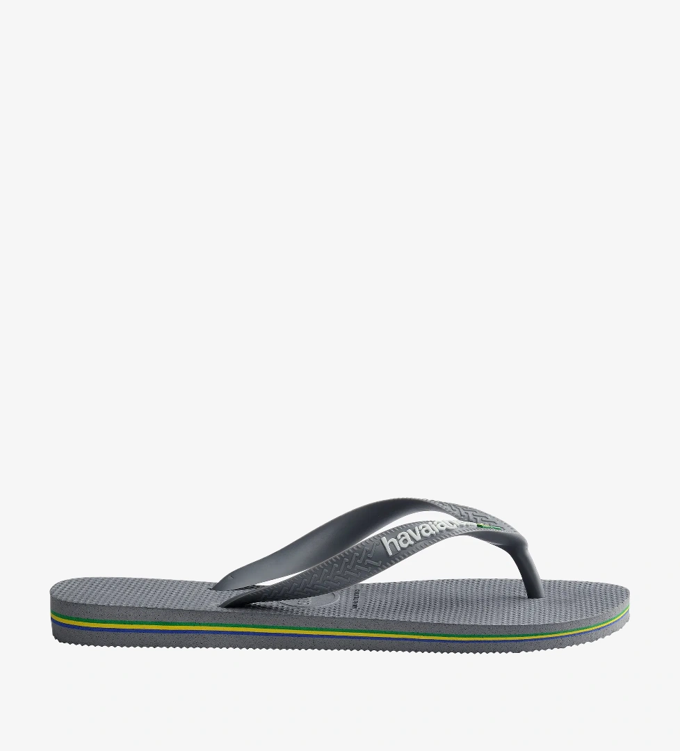 Havaianas Brasil Logo Erkek Gri Terlik - Görsel 1