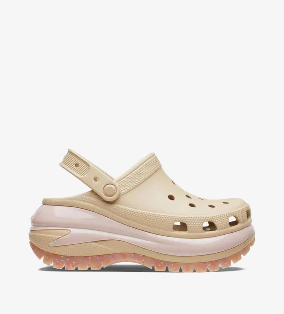 Crocs Classic Mega Crush  Kadın Bej Terlik - Görsel 1
