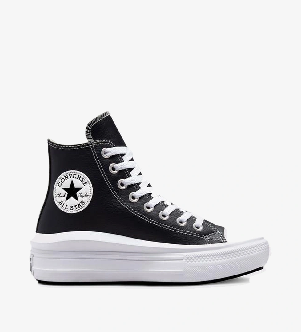 Converse Chuck Taylor All Star Move Platform Foundational Leather Unisex Siyah Sneaker - Görsel 1