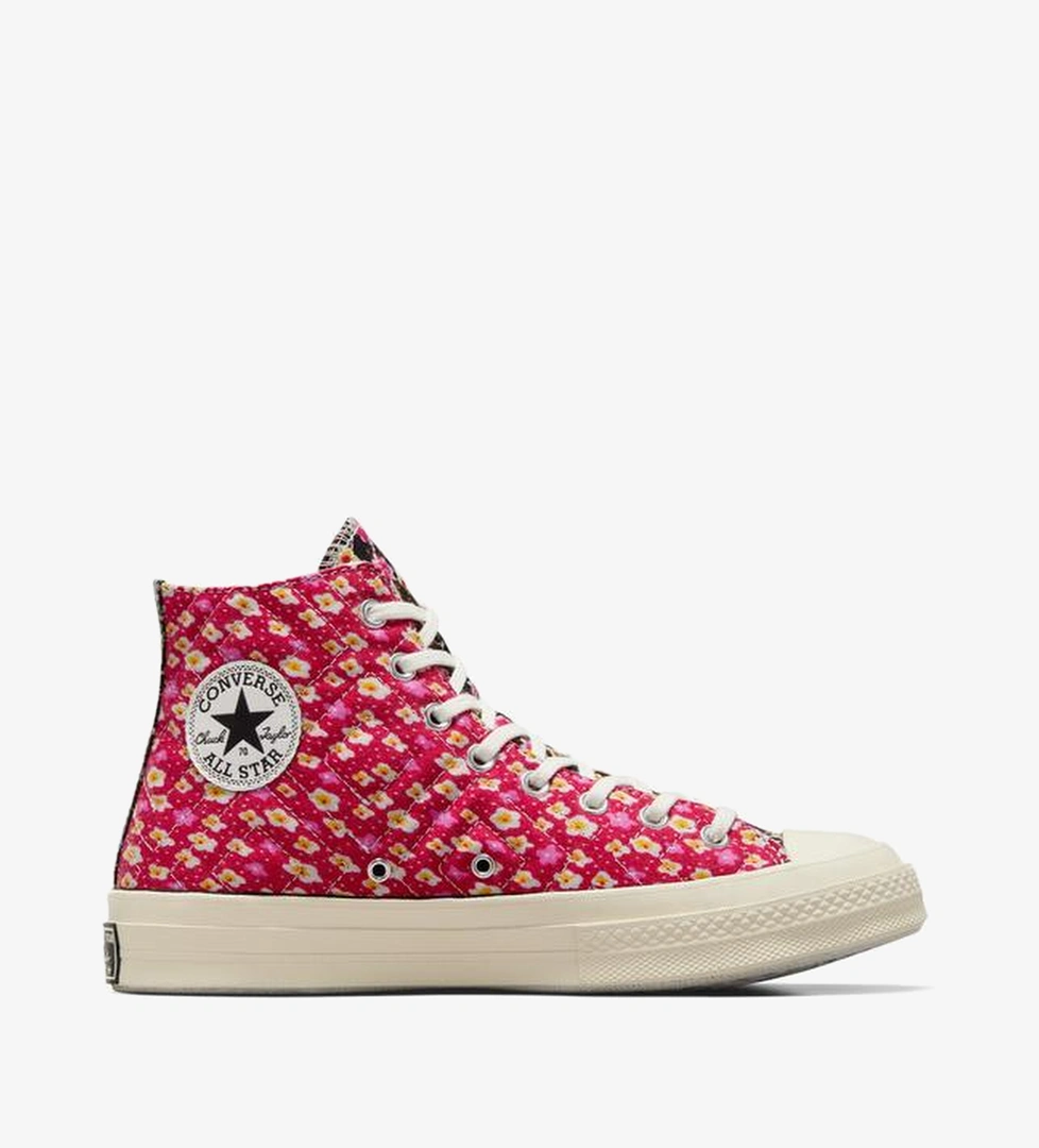 Converse Beyond Retro Upcycled Floral Chuck 70 Unisex Mavi/Kırmızı Sneaker - Görsel 1