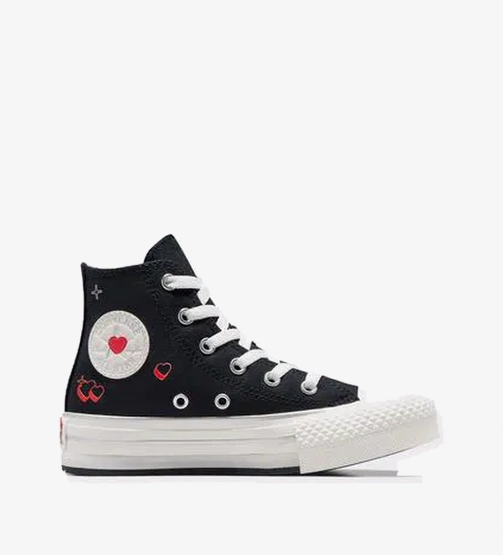 Converse Chuck Taylor All Star EVA Lift Platform Y2K Heart Çocuk Siyah Sneaker