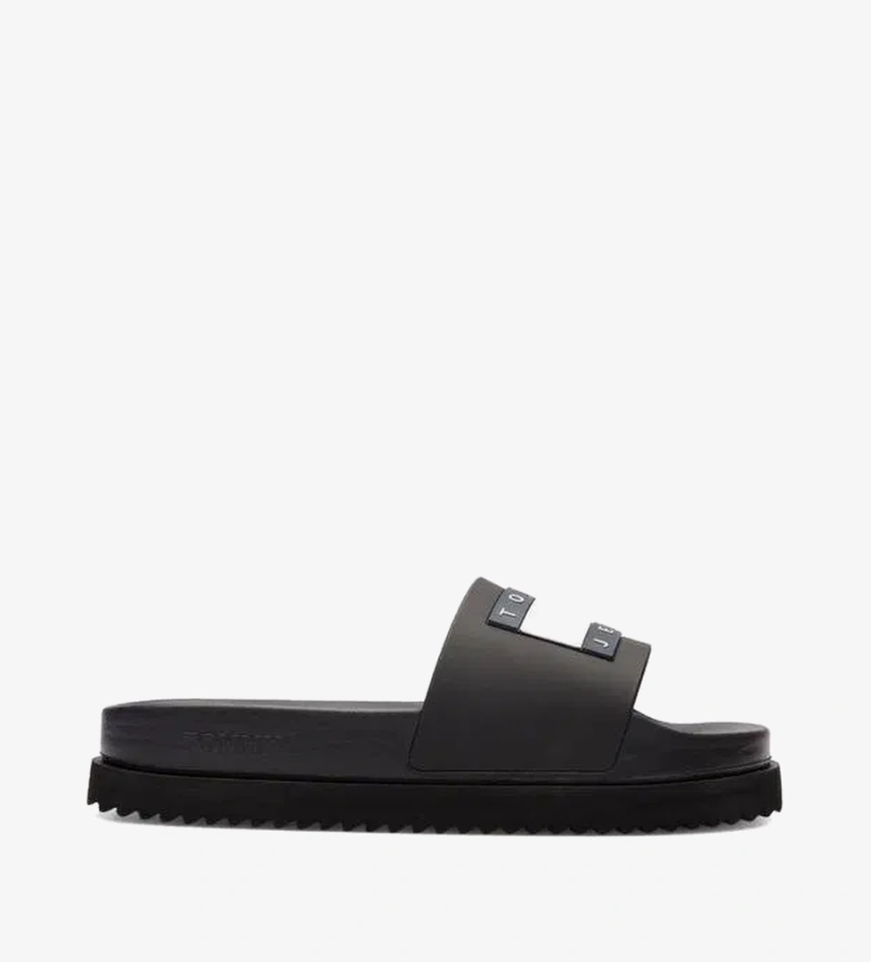 Tommy Jeans Elevated Flatform Slide Kadın Siyah Terlik - Görsel 1