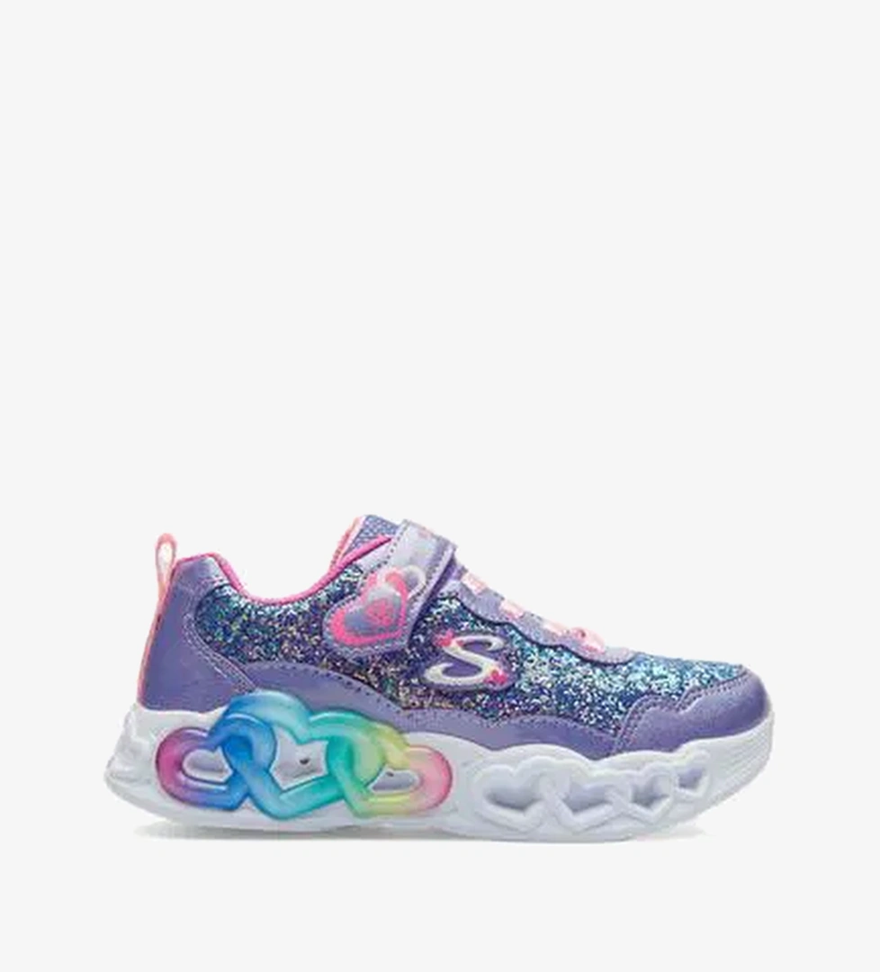 Skechers Infinite Heart Lights Çocuk Mor Spor Ayakkabı - Görsel 1