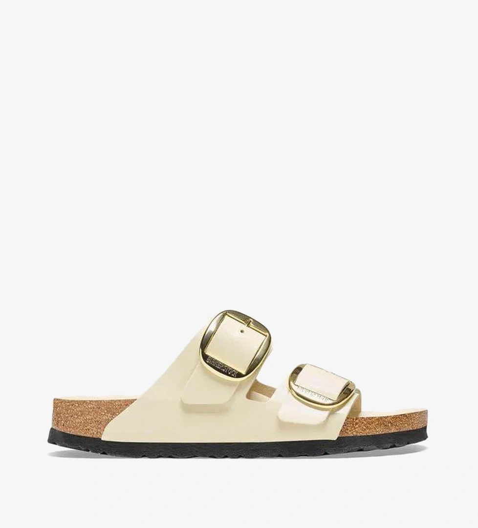 Birkenstock Arizona Big Buckle Nl High Shine Kadın Krem Terlik - Görsel 1