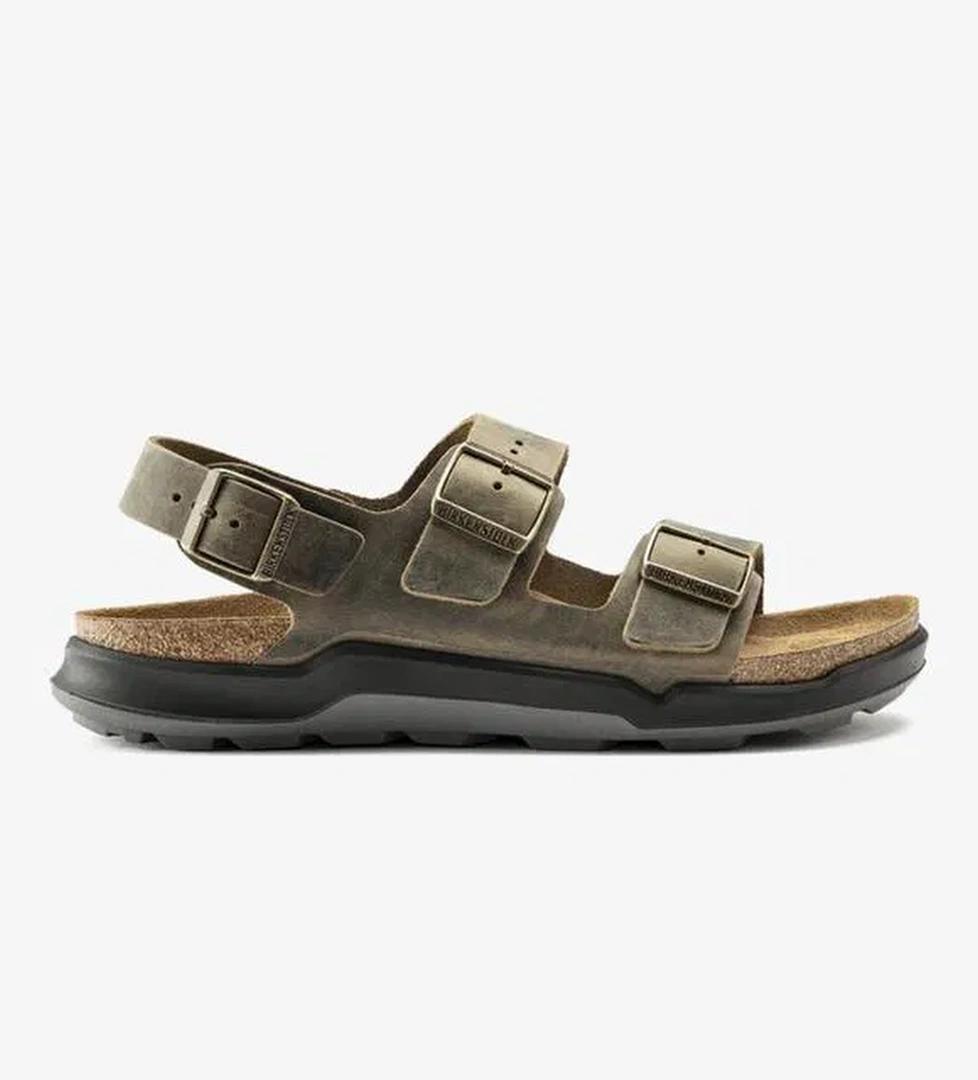 Birkenstock Milano Ct Bf Artic Old Erkek Haki Sandalet - Görsel 1