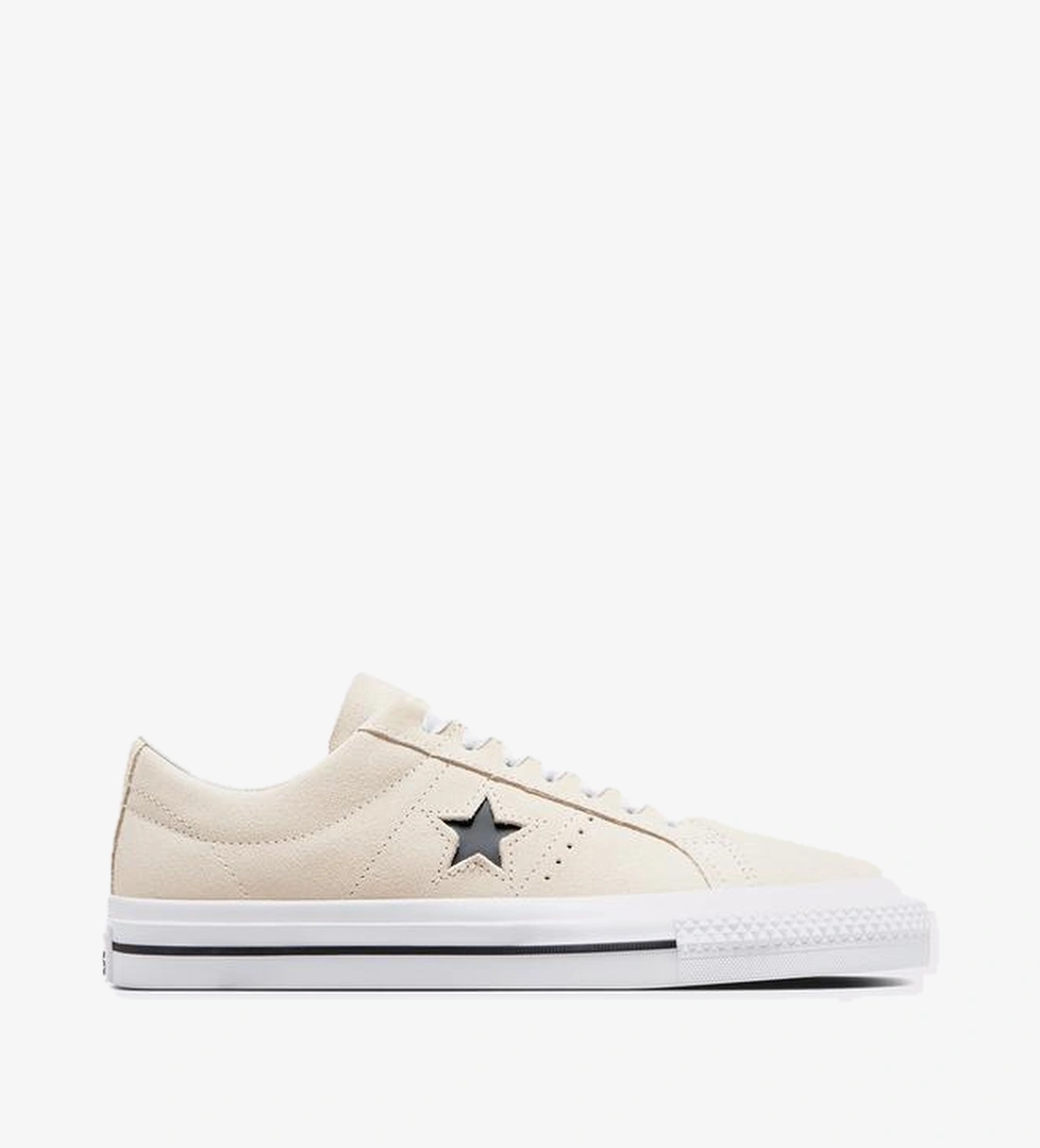Converse Converse Cons One Star Pro Suede Unisex Krem Sneaker | Superstep Krem - 1. görsel
