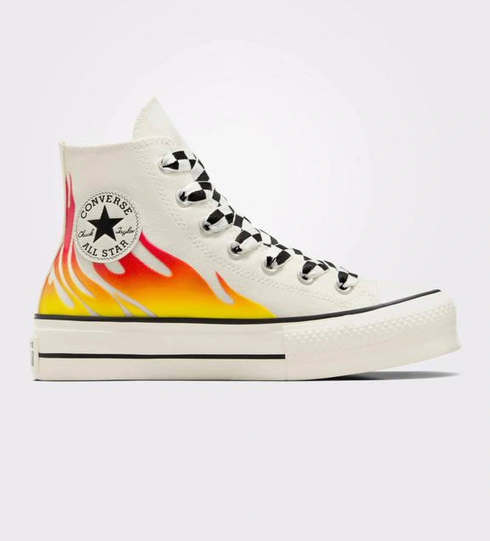 Converse Converse Chuck Taylor All Star Lift Unisex Bej Platform Sneaker Superstep'te! Bej - 1. görsel