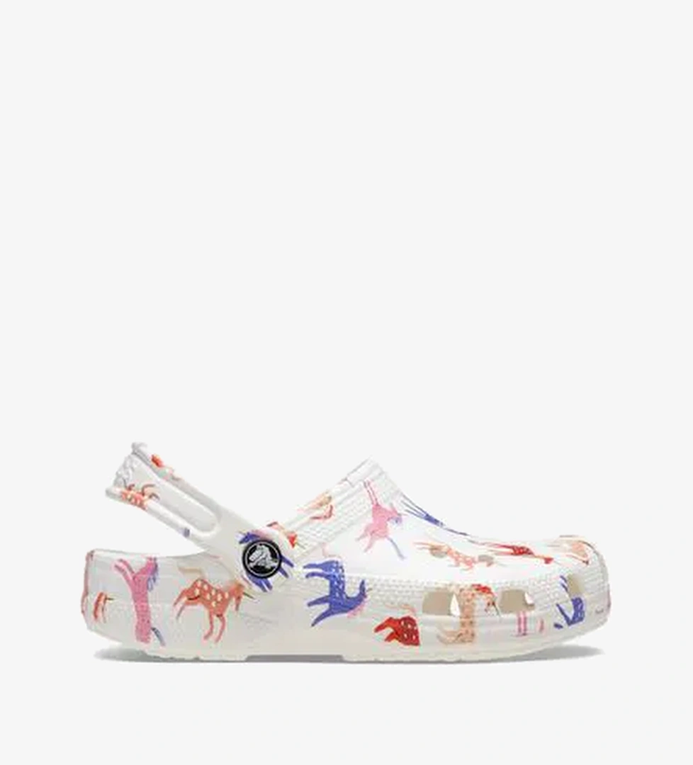 Crocs Classic Character Print K Çocuk Beyaz Terlik