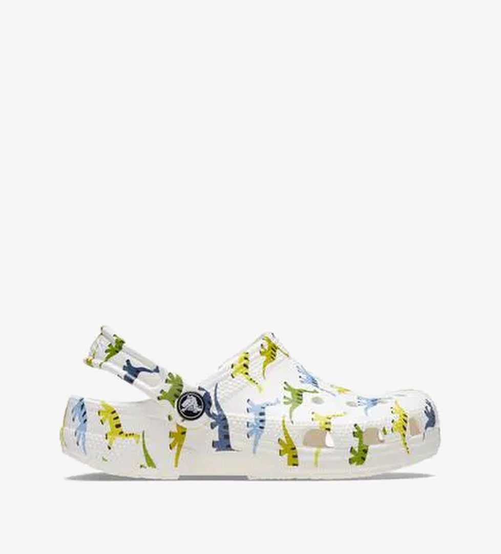 Crocs Classic Character Print K Çocuk Beyaz Terlik - Görsel 1